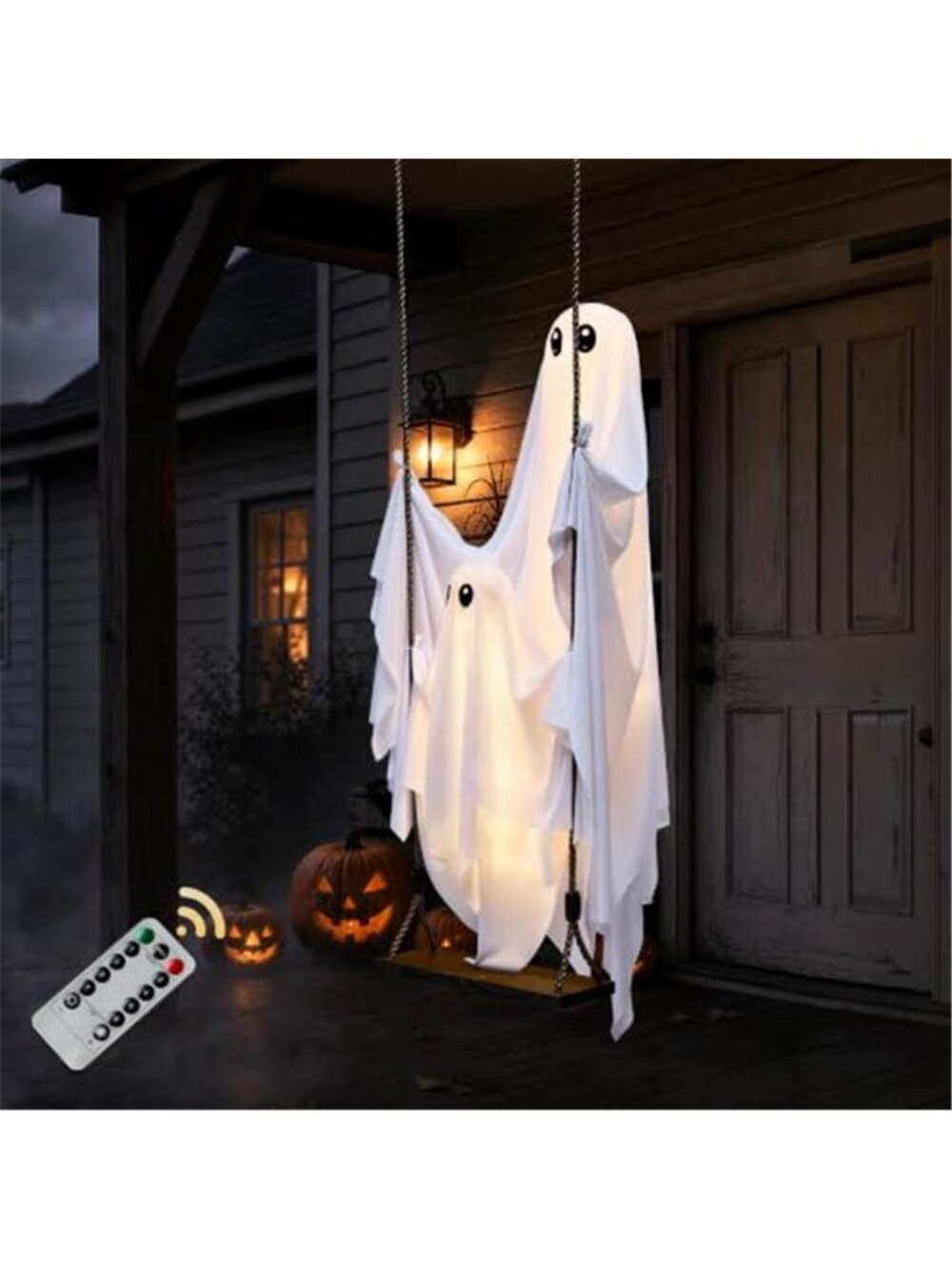 Halloween Decorations Outdoor, 4.3FT Swinging Ghost Hanging Decor